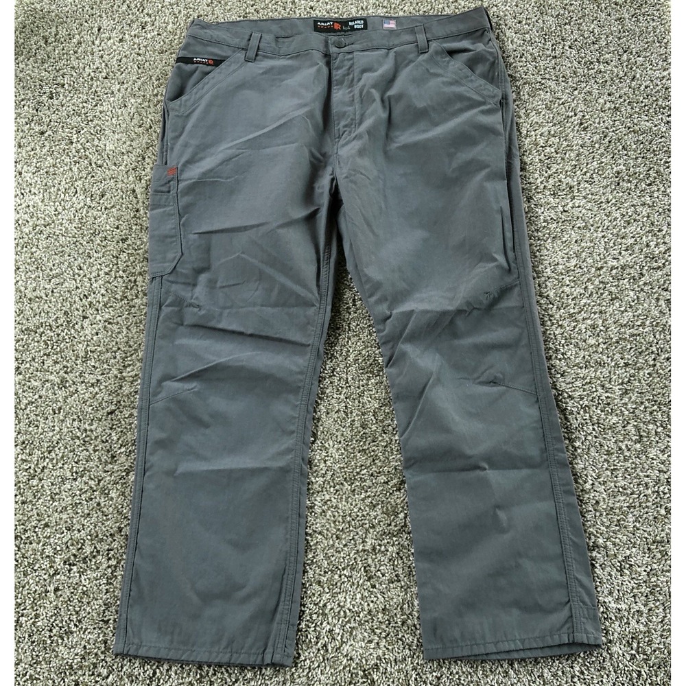 Ariat FR M4 Relaxed Boot Work Pants Mens 42x30 Gray Ripstop Flame Resistant EUC